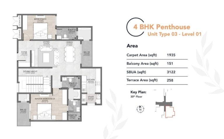 4BHK Penthouse L1 3122 - Suyug The 1 Sarjapur