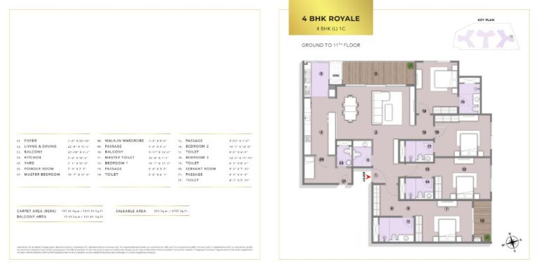 4BHK Royale 3155 - L&T Elara Celestia Apartments