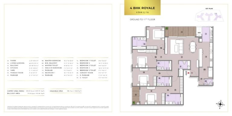 4BHK Royale 3162 - L&T Elara Celestia Apartments