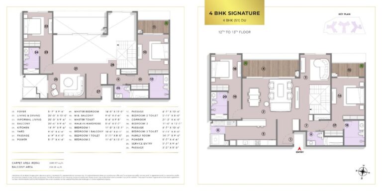 4BHK Signature Duplex - L&T Elara Celestia Apartments