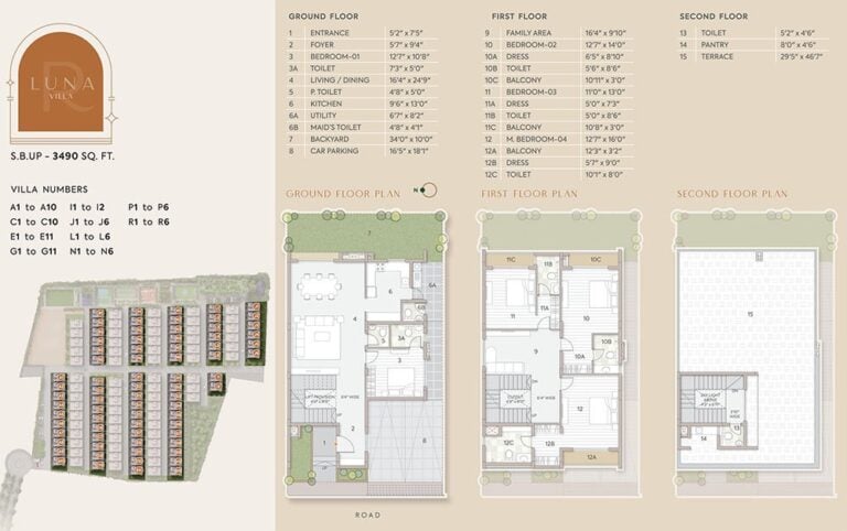 Luna 4BHK Villa 3490 - Orchid Riviera Uno Villas