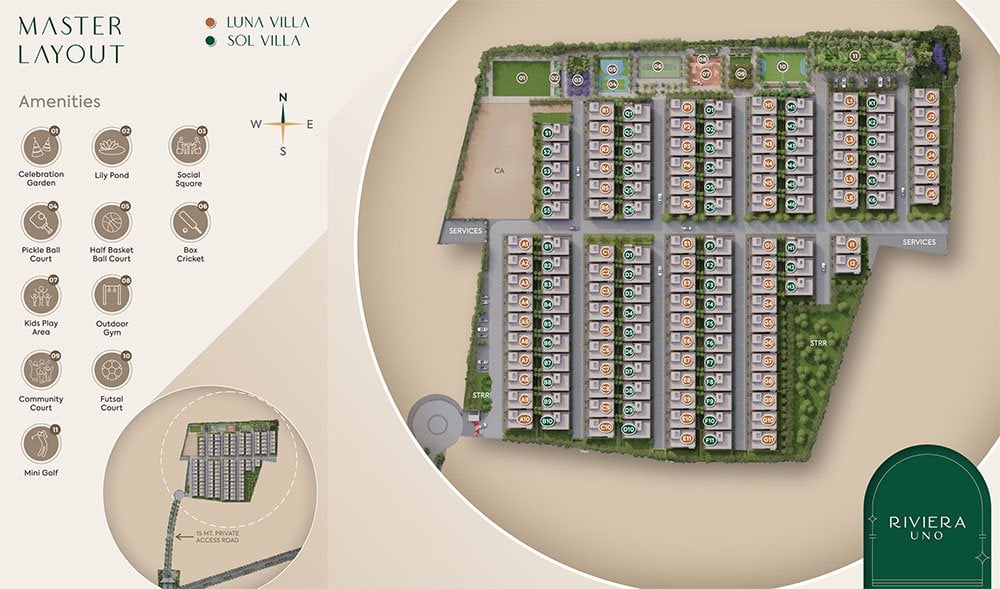 Master Plan - Orchid Riviera Uno Villas