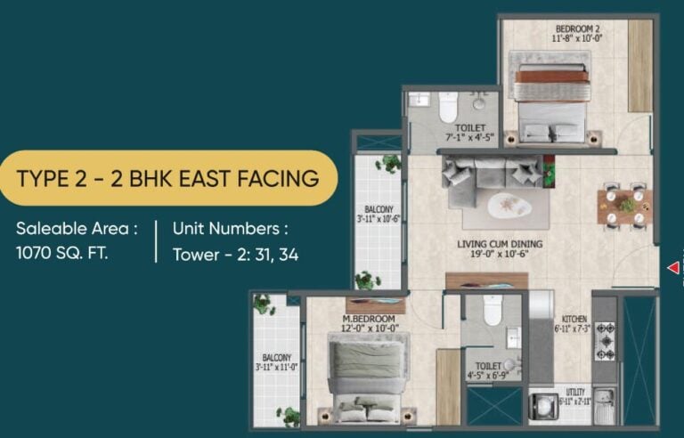 2BHK 1070 - Sowparnika Rhythm Of Rain