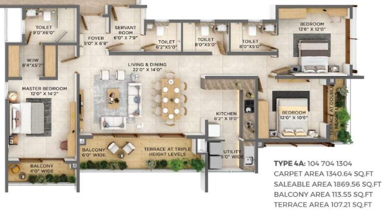 3.5BHK 1869 - VBHC Aurora Yelahanka