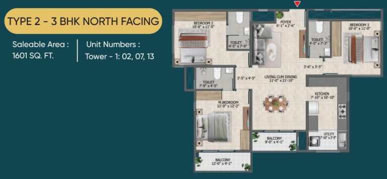 3BHK 1601 - Sowparnika Rhythm Of Rain