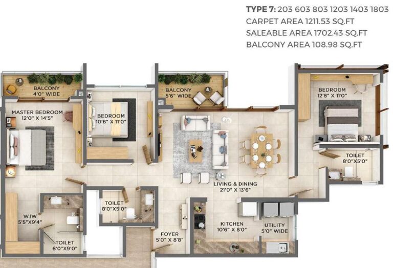 3BHK 1702 - VBHC Aurora Yelahanka