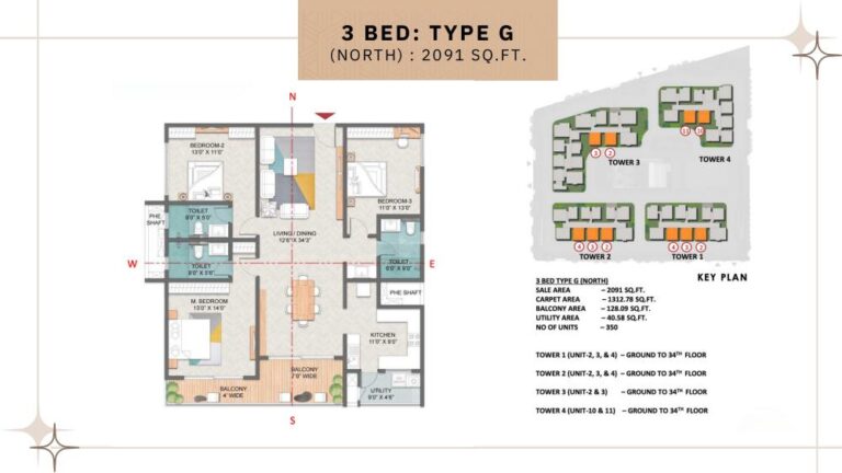 3BHK 2091 - Prestige Spring Heights