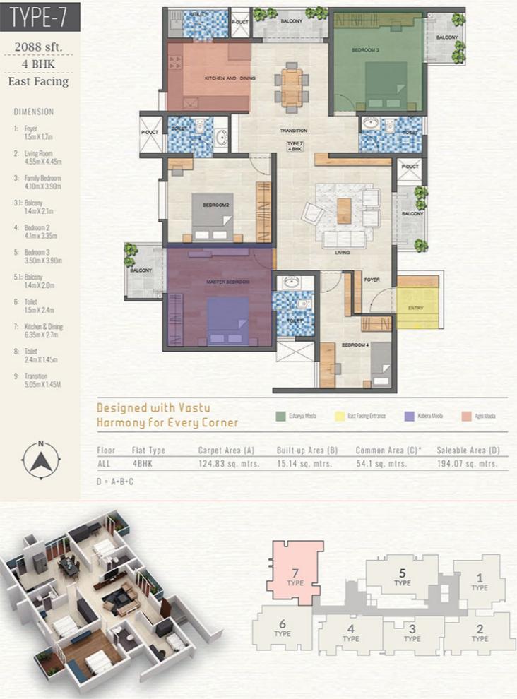 4BHK 2088 - Vanshika Natures Harmony