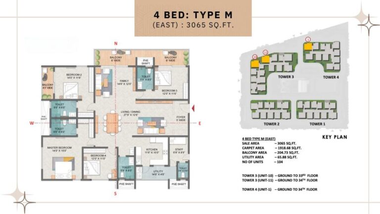 4BHK 3065 - Prestige Spring Heights