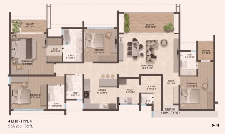 4BHK Signature 2531 - ARATT Ayatana Residences