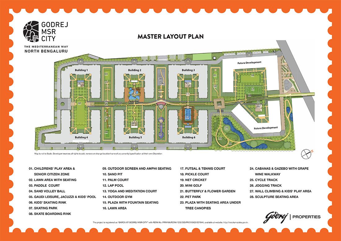 Master Plan New - Barca In Godrej MSR City Shettigere
