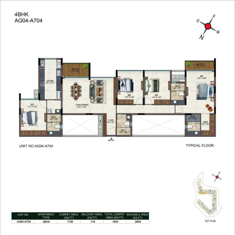 4BHK 2609 - Casagrand Promenade