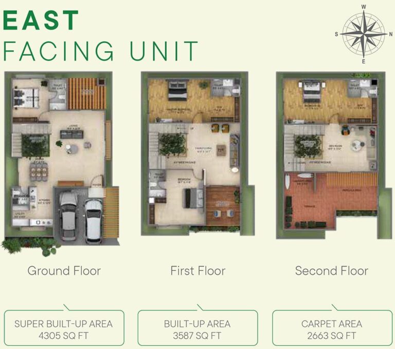 4BHK East 4305 - Between The Greens Villas