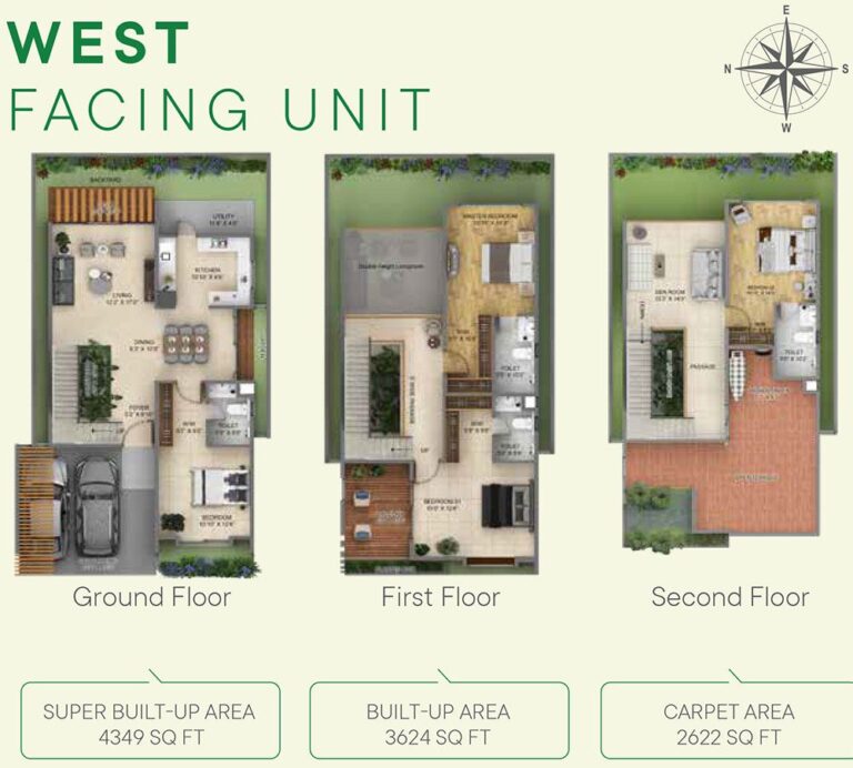 4BHK West 4349 - Between The Greens Villas