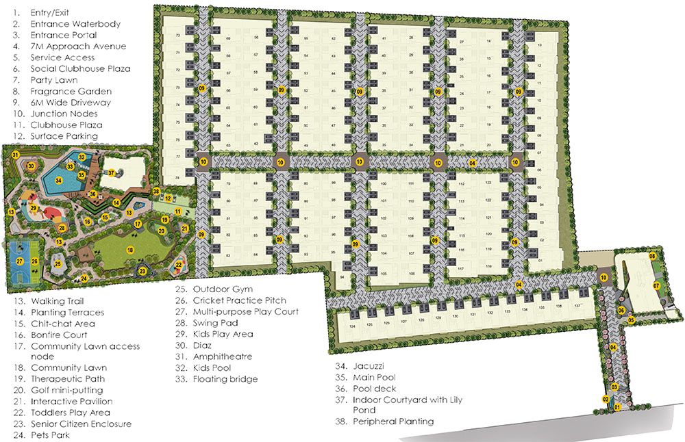 Master Plan - Between The Greens Villas
