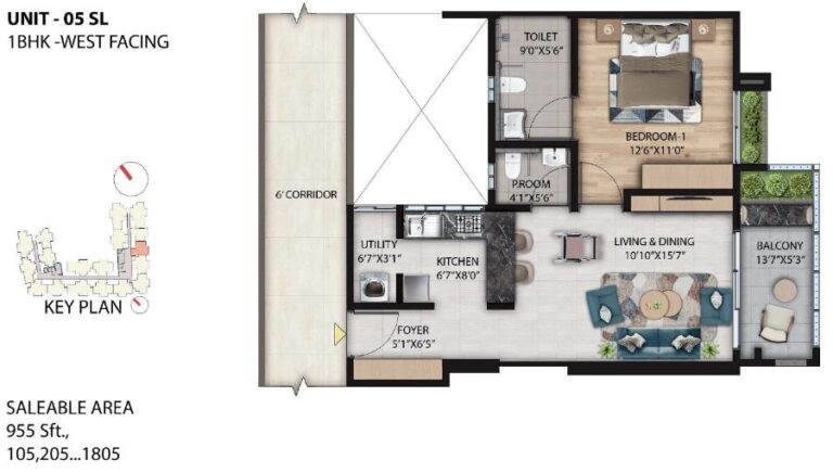 1BHK 955 - Primus Sangama