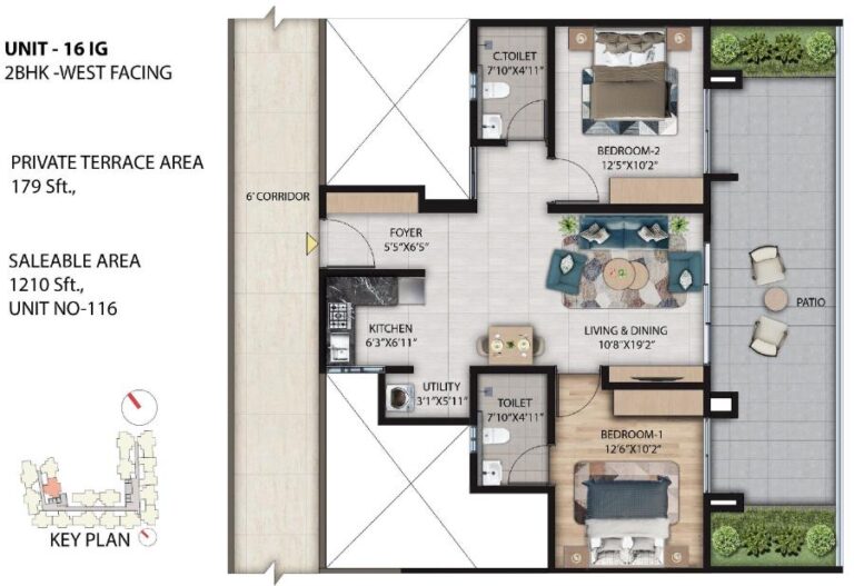 2BHK 1210 - Primus Sangama