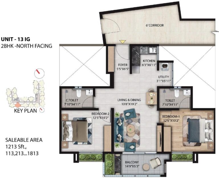 2BHK 1213 - Primus Sangama