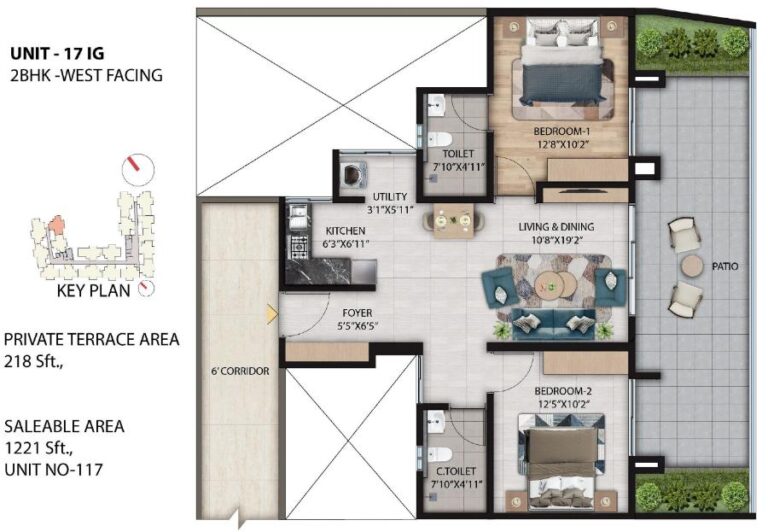 2BHK 1221 - Primus Sangama
