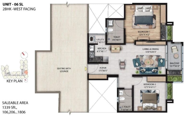 2BHK 1339 - Primus Sangama