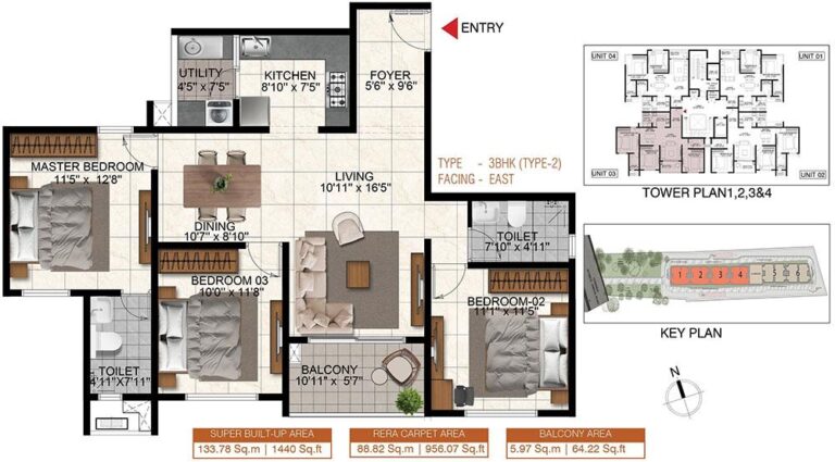 3BHK 1440 - Shriram Songs of the Earth Shriram Codename The One