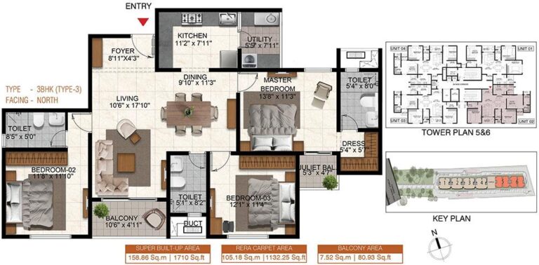 3BHK 1710 - Shriram Songs of the Earth Shriram Codename The One