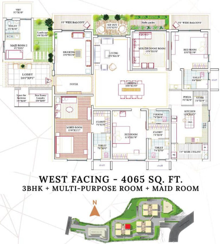 3BHK-Maids 4065 - Lansum Encanto Hyderabad