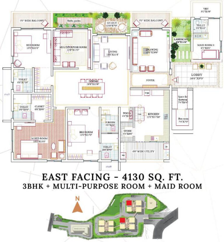 3BHK-Maids 4130 - Lansum Encanto Hyderabad