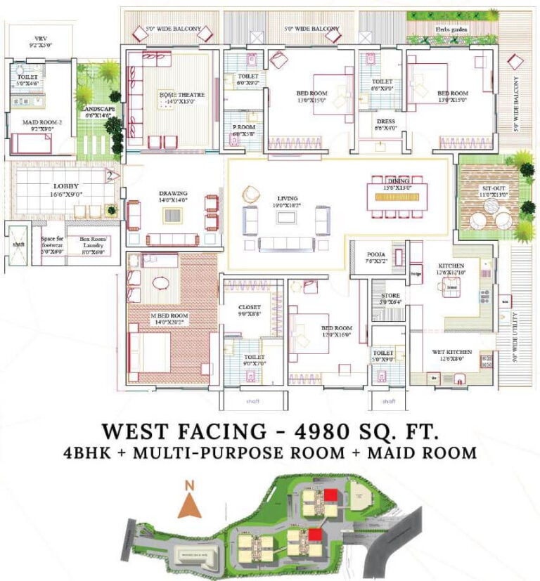 4BHK-Maids 4980 - Lansum Encanto Hyderabad