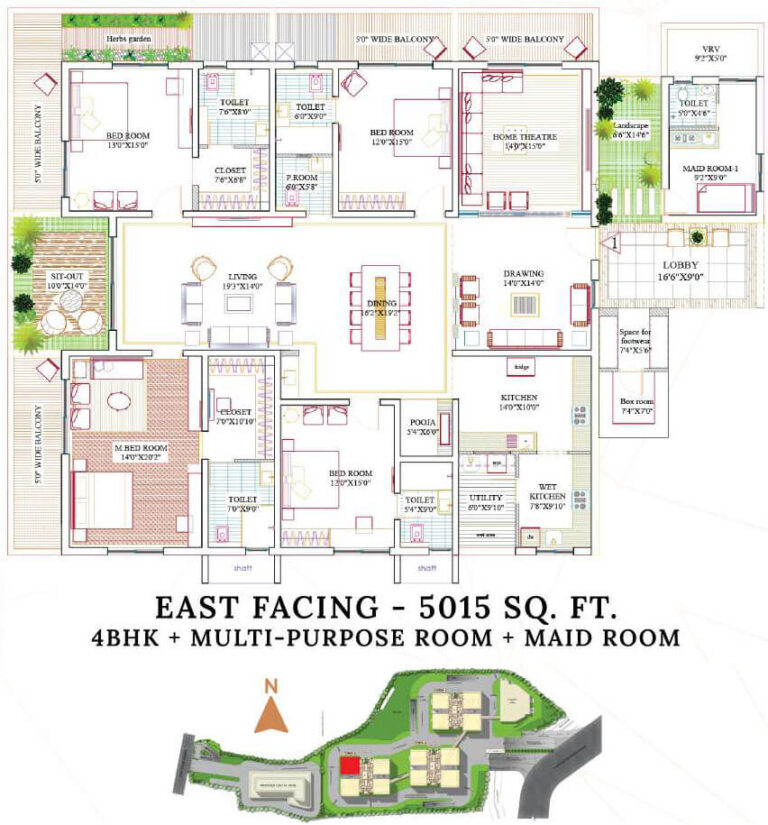 4BHK-Maids 5015 - Lansum Encanto Hyderabad
