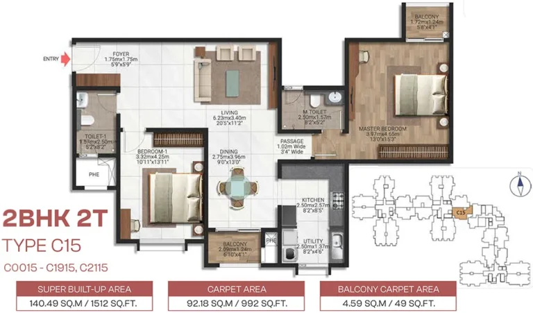 2BHK 1512 - Brigade Lakecrest Bhattarahalli