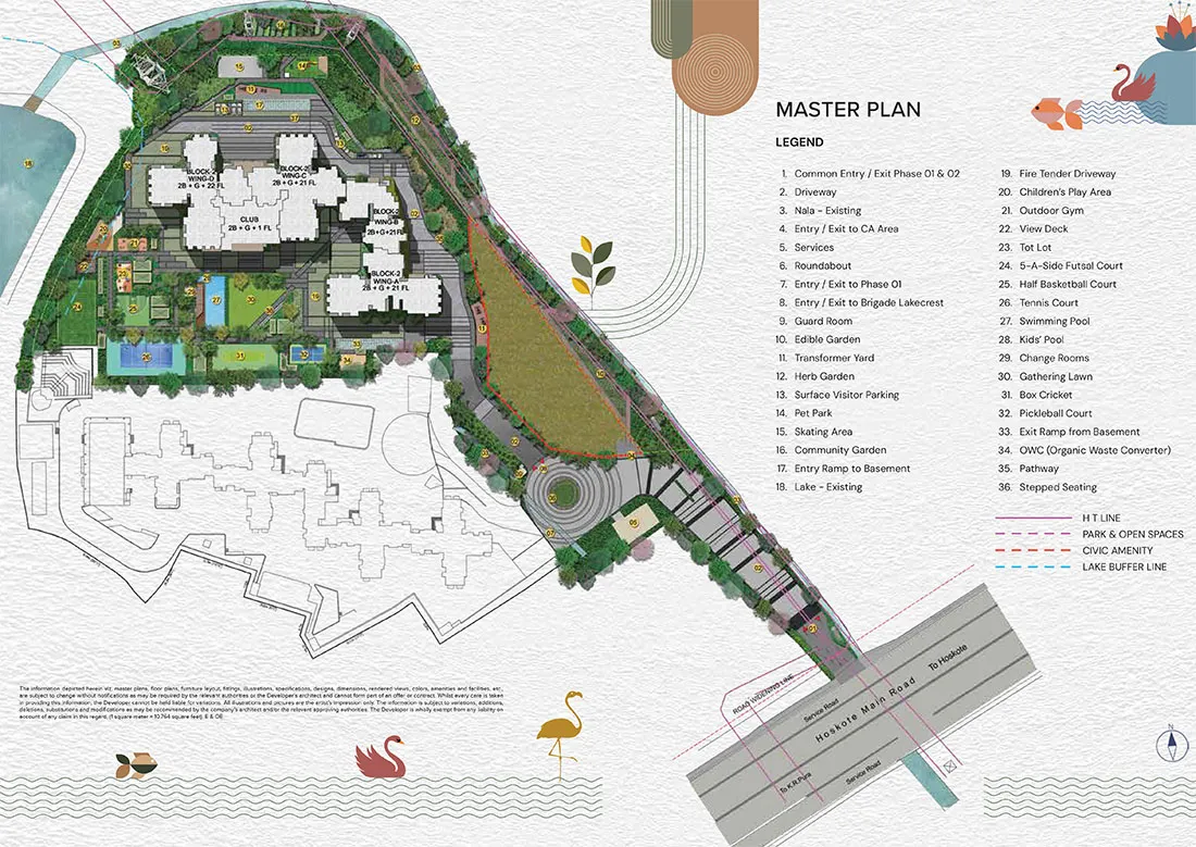 Master Plan - Brigade Lakecrest Bhattarahalli