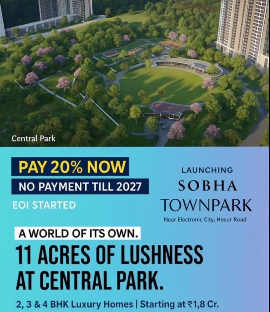 Sobha Town Park NEW Phase EOI Banner Homz N Space
