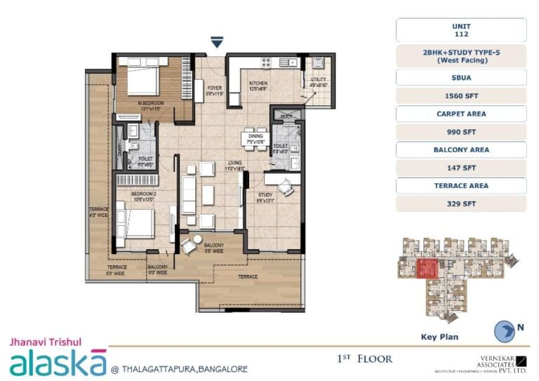 2BHK-Study 1560 - Jhanavi Trishul Alaska
