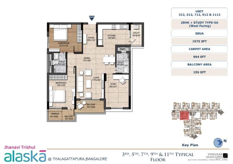 2BHK-Study 1575 - Jhanavi Trishul Alaska