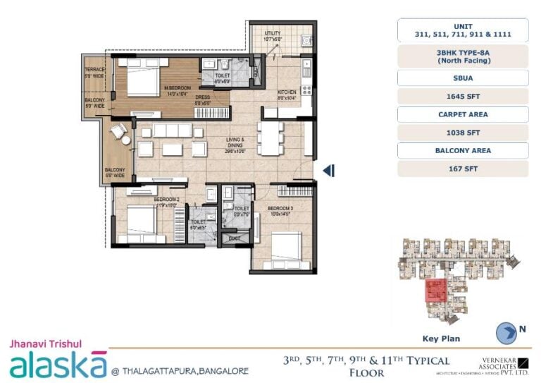 3BHK 1645 - Jhanavi Trishul Alaska