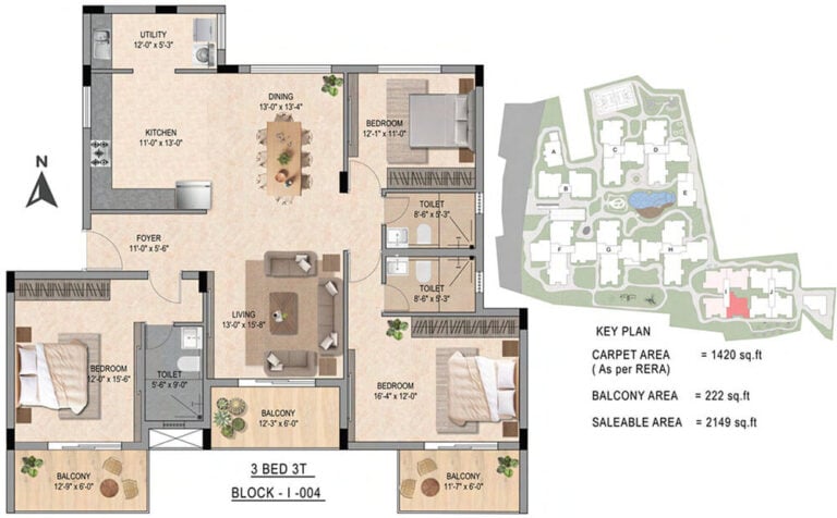 3BHK 2149 - Tattvam Midori Sarjapur