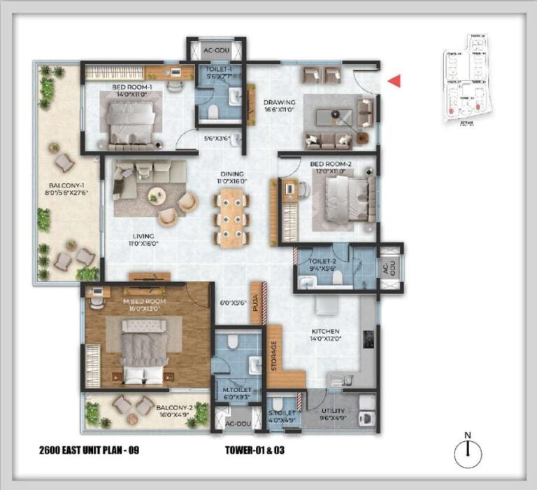 3BHK 2600 - Cybercity Stone Ridge Hyderabad