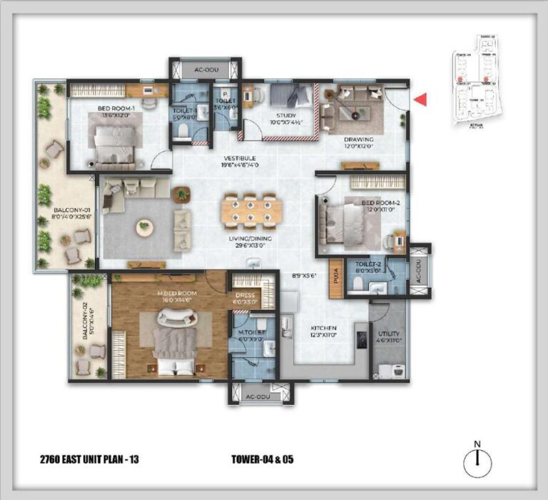 3BHK 2760 - Cybercity Stone Ridge Hyderabad