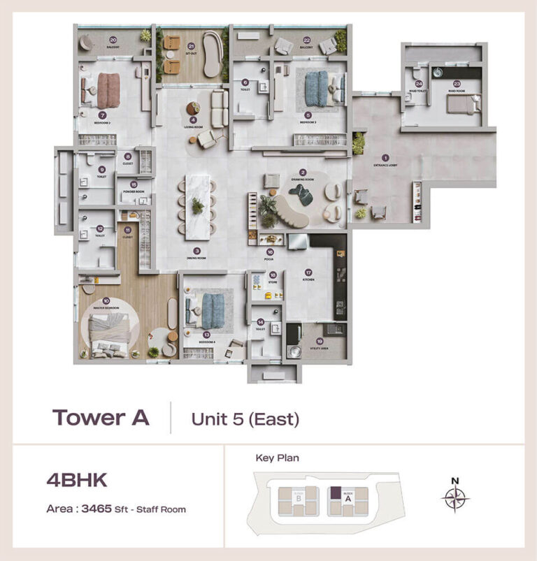 4BHK 3465 - Lansum Elena Kokapet