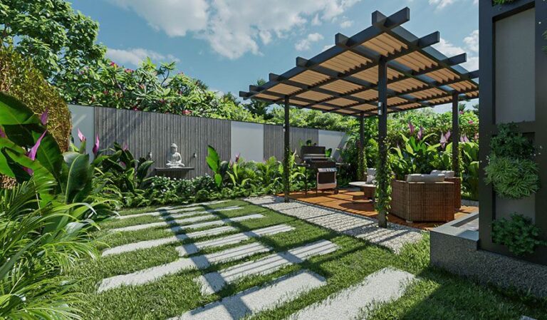 Buildiko Spring Woods Villas Backyard