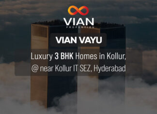 Vian Vayu Apartments in Kollur, Hyderabad Details | Reviews | Price | Floor Plan | Photos | Master Plan | Brochure | Amenities | Location Vian Vayu Kollur Hyderabad PH Homz N Space