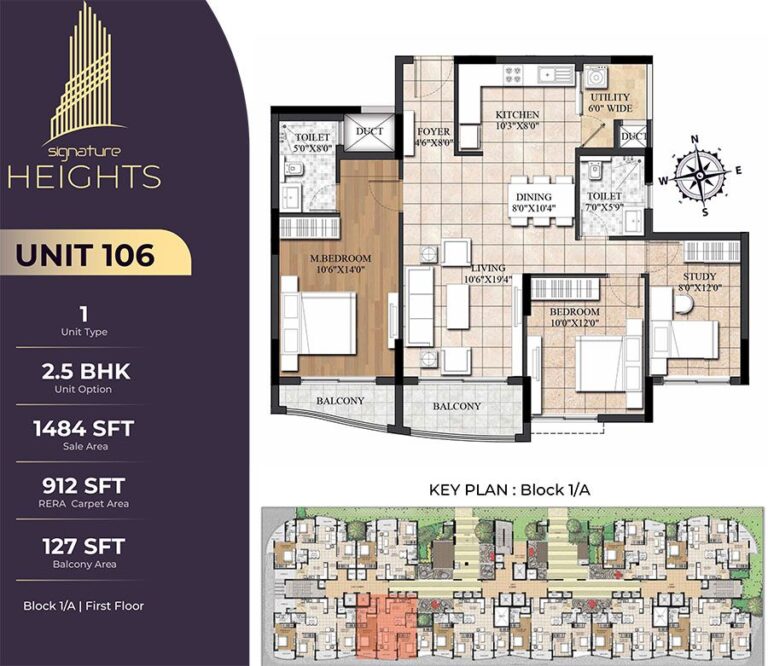 2.5BHK 1484 - Signature Heights