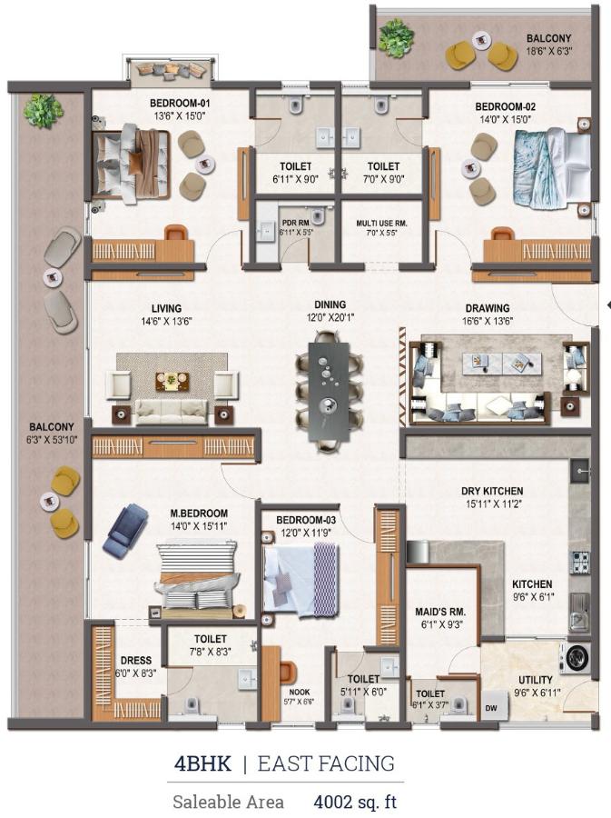 4BHK 4002 - NSL Nakshatra Hyderabad