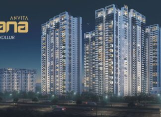 Anvita Ivana Phase 2 in Kollur, Hyderabad Details | Reviews | Price | Floor Plan | Photos | Master Plan | Brochure | Amenities | Location Main Elevation - Anvita Ivana Phase 2 Kollur