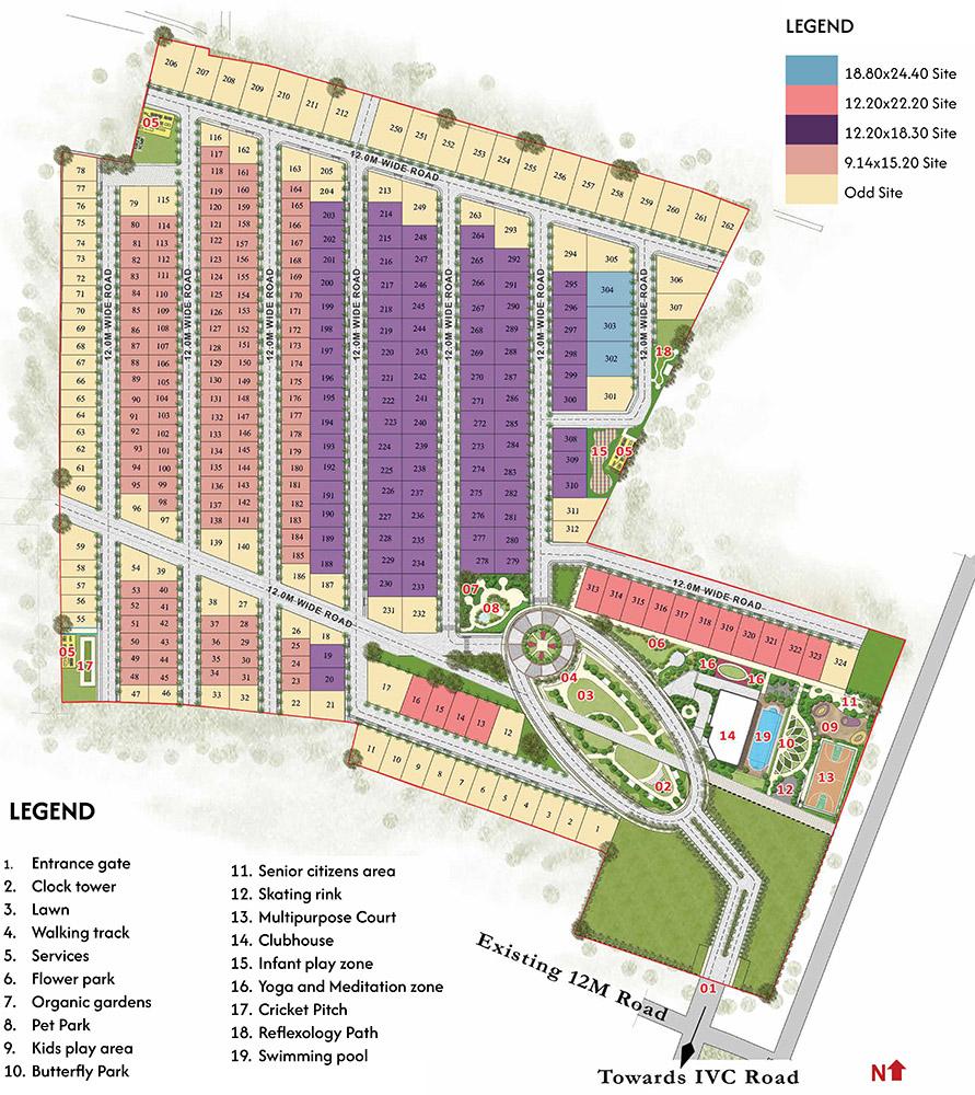 Master Plan - Prestige Greenbrook Plots IVC Road