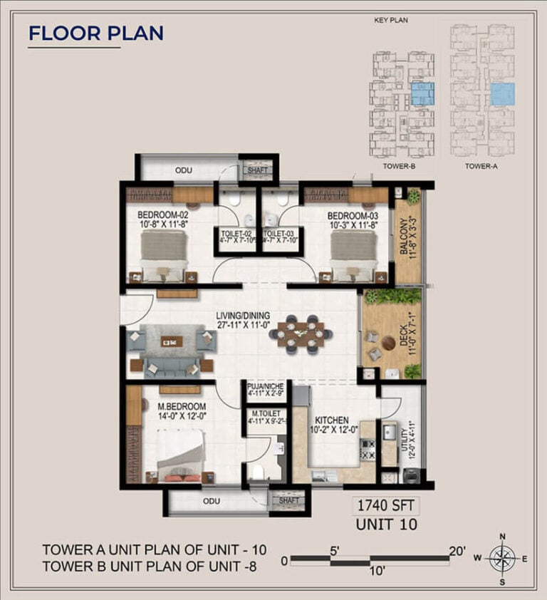 3BHK 1740 - Vajra West City Hyderabad