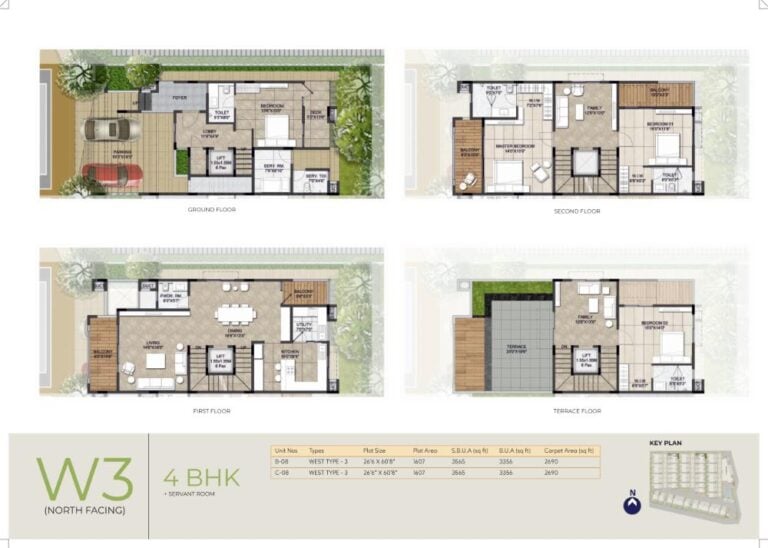 4BHK-Maids 3356 - NCC Urban Retreat Villas