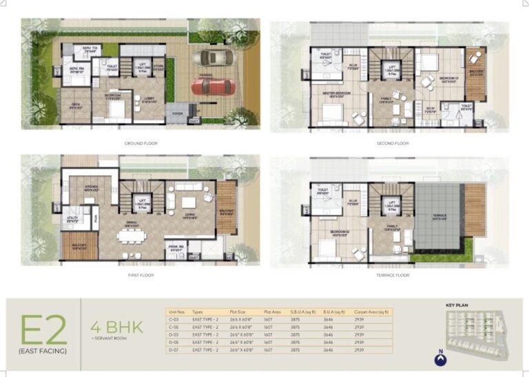 4BHK-Maids 3646 - NCC Urban Retreat Villas