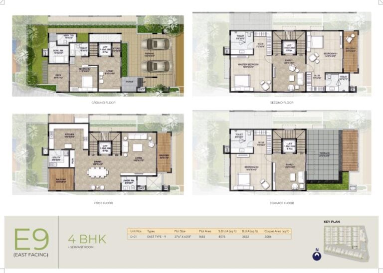 4BHK-Maids 3833 - NCC Urban Retreat Villas